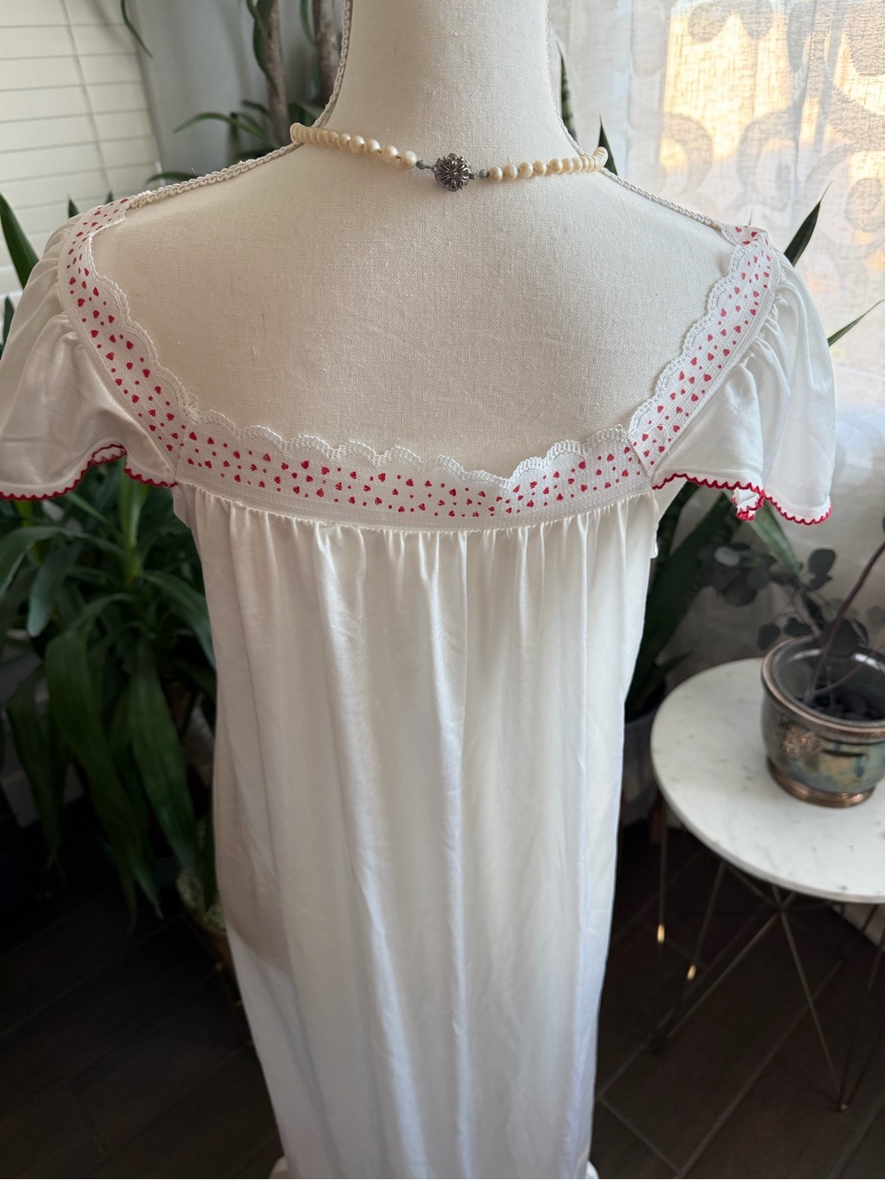Vintage heart ❤️ Chemise with Red Ribbon - Picture 4 of 8